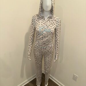 I.AM.GIA Leopard Print Hooded Jumpsuit